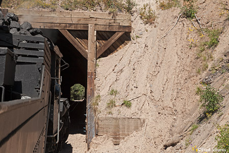 Cumbres and Toltec Scenic Railroad Steam Engine 489 Entering Mud Tunnel